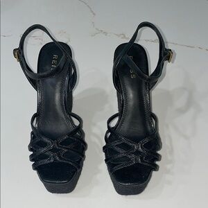REISS Elle Espadrille Platform Wedge Sandal | 36 US 6